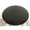 DALY Black Round Coffee Table 78x78cm - Tapered Metal Legs