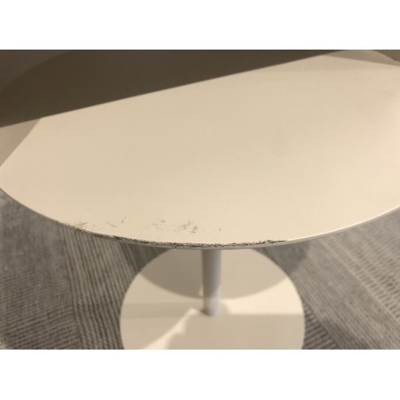 Table d'appoint ronde en acier beige D35cm | Collection Agathe
