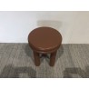 Runder Beistelltisch aus terrakottafarben lackiertem Holz D35cm | Macabane Möbel