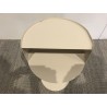 Round side table in beige steel, D35cm | Agathe Collection