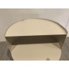 Round side table in beige steel, D35cm | Agathe Collection