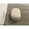Pouf forme design n°2 en tissu petite bouclette beige  | Collection Leopold