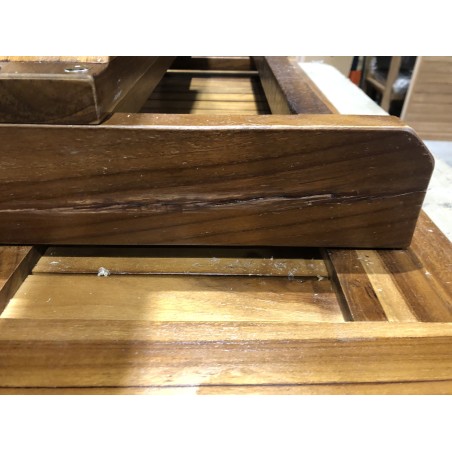 Table de jardin - Bois teck huilé - 180/240x100cm | MAEVA