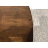 Quadratischer Couchtisch aus Mangoholz mit elfenbeinfarbenem Fuß | Macabane Möbel