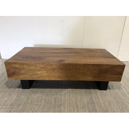 Table basse poutres 120x60cm bois | Seconde Main