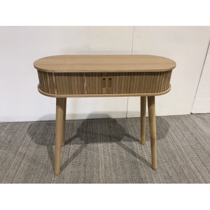 Console ovale 80x30cm en bois couleur naturelle | Macabane