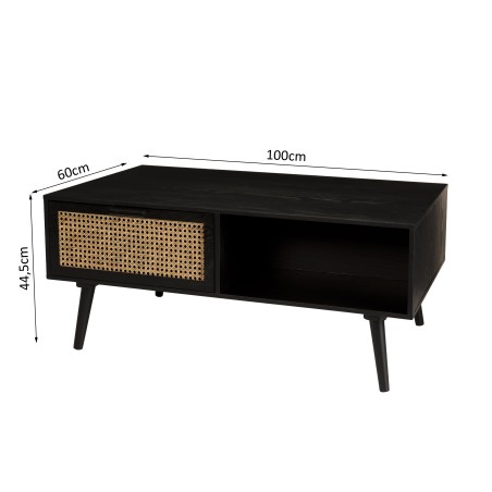 Table basse noire bois - Seconde Main