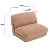 Multi-position single armchair in old pink fabric ANGELE