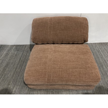Verstellbarer Sessel 1-Sitzer aus altrosa Stoff ANGELE
