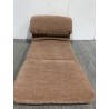 Multi-position single armchair in old pink fabric ANGELE