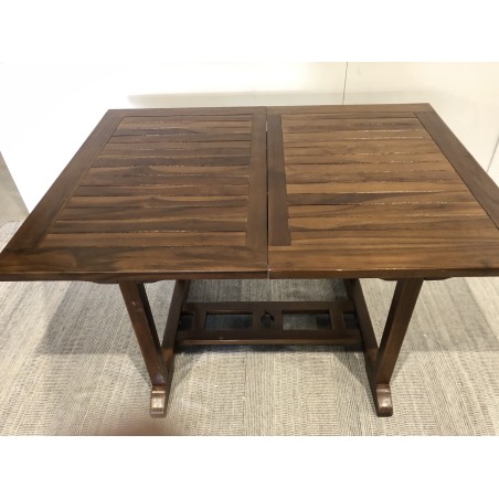 SECONDE MAIN - Table de jardin 4/6 pers. Rect. Ext. 120/180cm bois Teck huilé