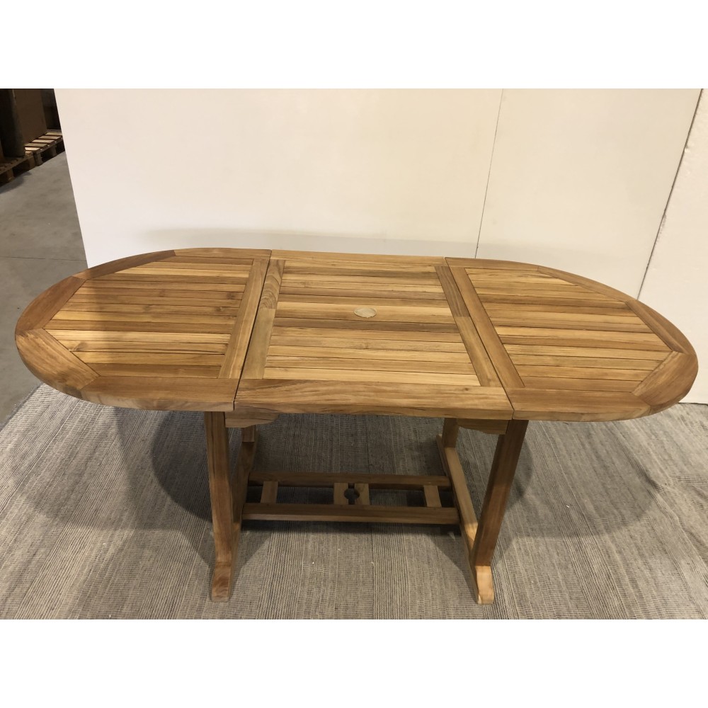 FUN Garden Table - Teak Wood - Oval - 120/180 x 90 cm