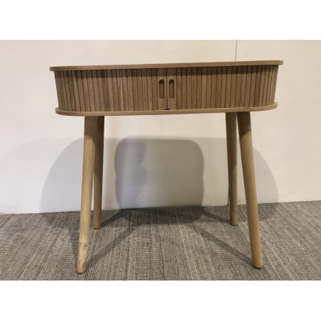 Console ovale 80x30cm en bois couleur naturelle | Macabane