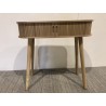 Console ovale 80x30cm en bois couleur naturelle | Macabane