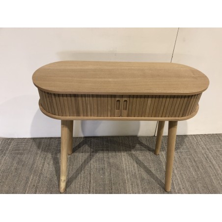 Console ovale 80x30cm en bois couleur naturelle | Macabane