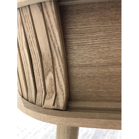 Console ovale 80x30cm en bois couleur naturelle | Macabane