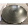 Round coffee table 120x120cm in black iron with gold trim | SECOND-HAND