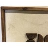 SECOND HAND - Wall decoration in recycled pine with geometric patterns, 62 x 62 cm