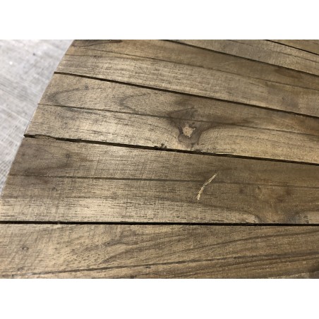 CLARA Round Coffee Table 90x90cm - Natural Teak Wood