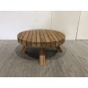 Seconde Main | Table basse jardin ronde en teck recyclé