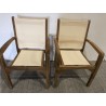 Set of 2 Teak Garden Armchairs - Premium Solid Teak Furniture