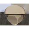 Round side table in beige steel, D35cm | Agathe Collection