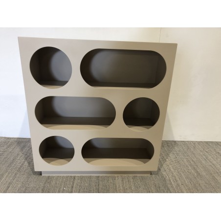 Credenza 70x23cm 6 vani in legno verniciato beige | Mobili Macabane