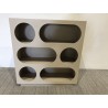 Credenza 70x23cm 6 vani in legno verniciato beige | Mobili Macabane