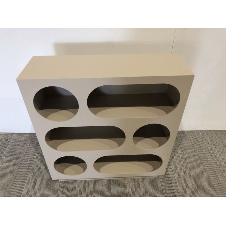 Buffet 70x23cm 6 niches en bois peint beige | Seconde main