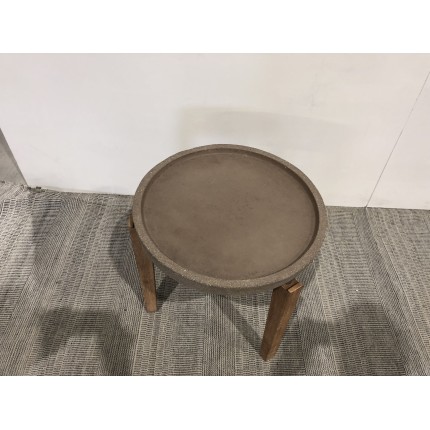 Ronde tuinbijzettafel HECTOR - Beton 50x50 cm