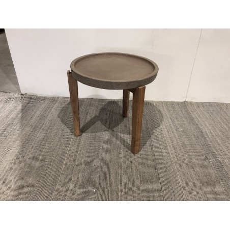 HECTOR - Round Concrete Garden Side Table 50x50 cm