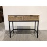 SECOND HAND | Console table with 2 drawers, natural cane finish