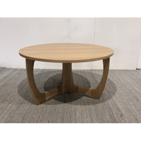 Table basse ronde D80 décor et chêne naturel - Seconde Main