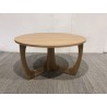Table basse ronde D80 décor et chêne naturel - Seconde Main