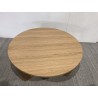 Table basse ronde D80 décor et chêne naturel - Seconde Main