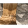Table basse ronde D80 décor et chêne naturel pied ajouré - Seconde Main