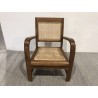 Fauteuil DAK - Bois Mindi et cannage foncé - Seconde main