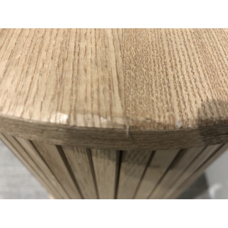 Buffet ovale 80x33cm en bois couleur naturelle | Seconde Vie