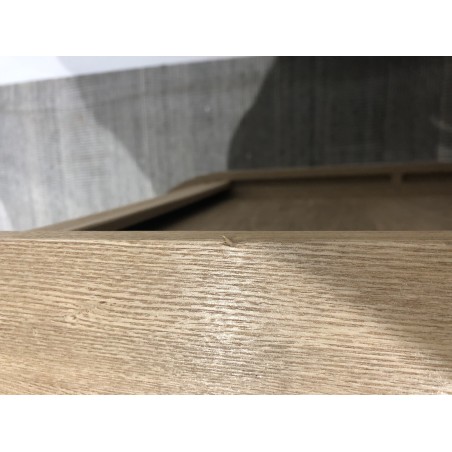Oval sideboard, 80 x 33 cm, natural-coloured wood | Macabane Furniture