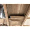 Oval console table 80x30cm in natural-coloured wood | Macabane
