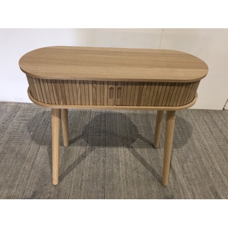 Console ovale 80x30cm en bois couleur naturelle | Macabane