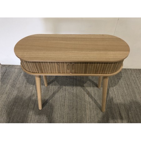 Console ovale 80x30cm en bois couleur naturelle | Macabane