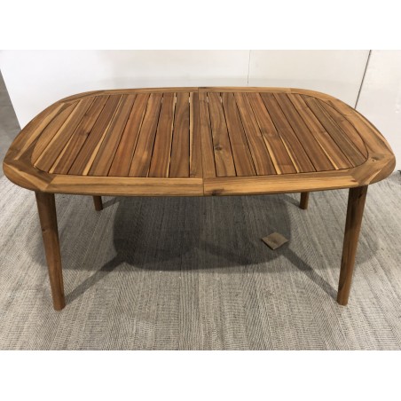 Table de jardin extensible en acacia huilé 150/200x100cm - Seconde main