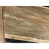 SANDY - Brown Chest of Drawers with 2 Drawers, Recycled Pine Wood