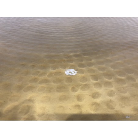 SECOND HAND - Round coffee table 89x89cm gold aluminum graphic base