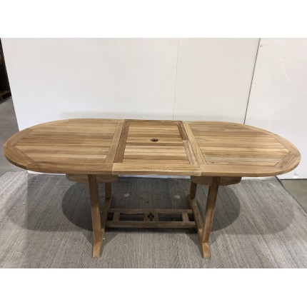 FUN - Garden Table for 6/8 People - Teak Wood - 150/200*90 cm