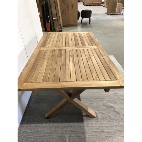 SECONDE MAIN - Table rectangulaire pieds croisés extensible