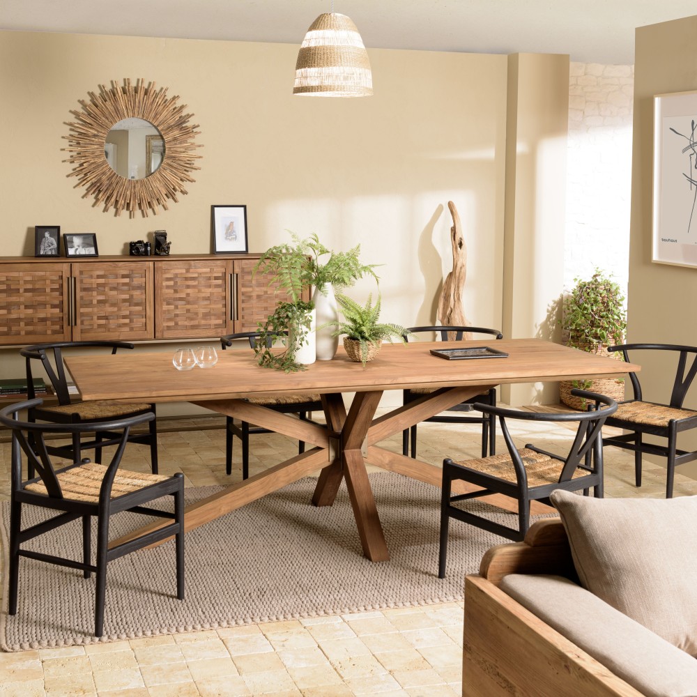 Esstisch SIXTINE aus recyceltem Teakholz