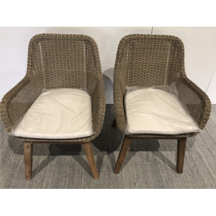 2er-Set Gartensessel Kunststoffrattan KALLY