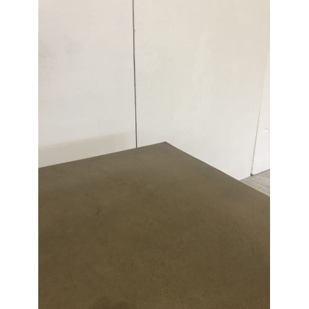 SECONDE MAIN - Set de 2 tables gigognes carrées aluminium doré pieds métal